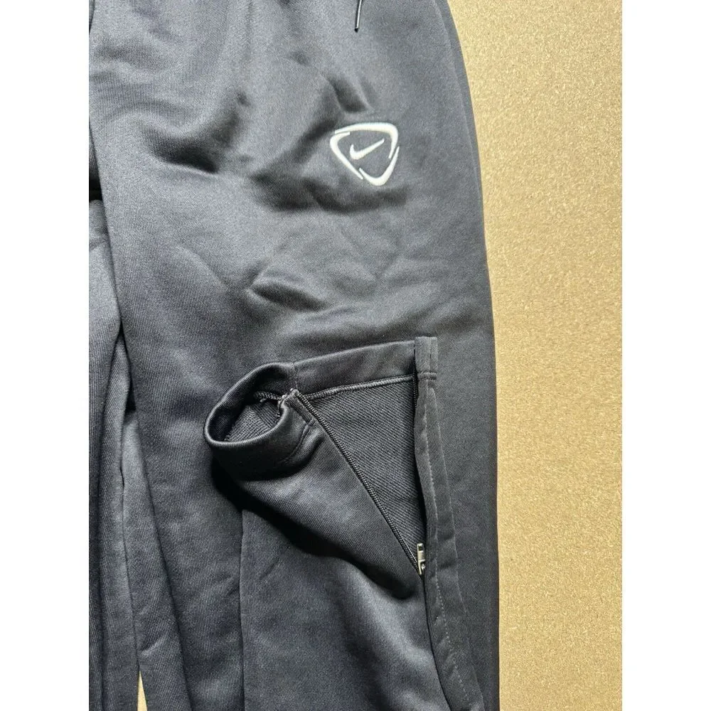 VTG Y2K Nike soccer Jogger Sweatpants‎ SMALL Gray Stretch Fleece Athleisure